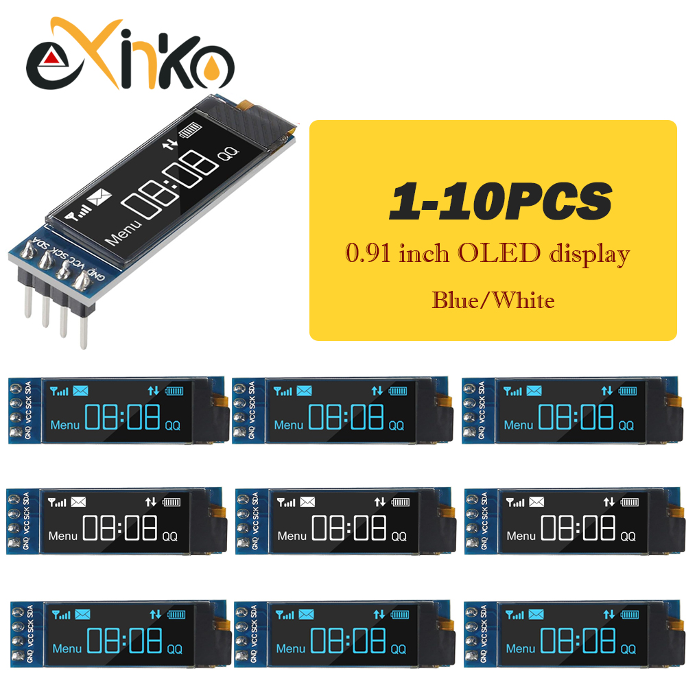 I2C Lcd Display - 1-10pcs Modul Layar OLED 0.91 inci