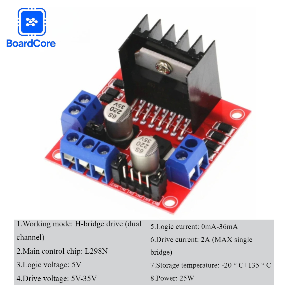L298N Motor Driver - 1 Buah Modul Driver Motor L298N