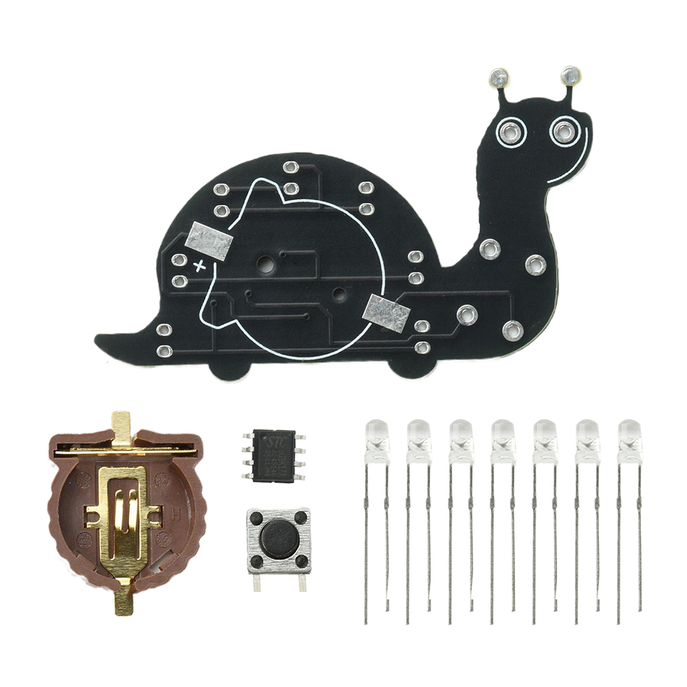 Diy Electronics Kits For Beginners - Lampu LED Snail Flowing Light untuk