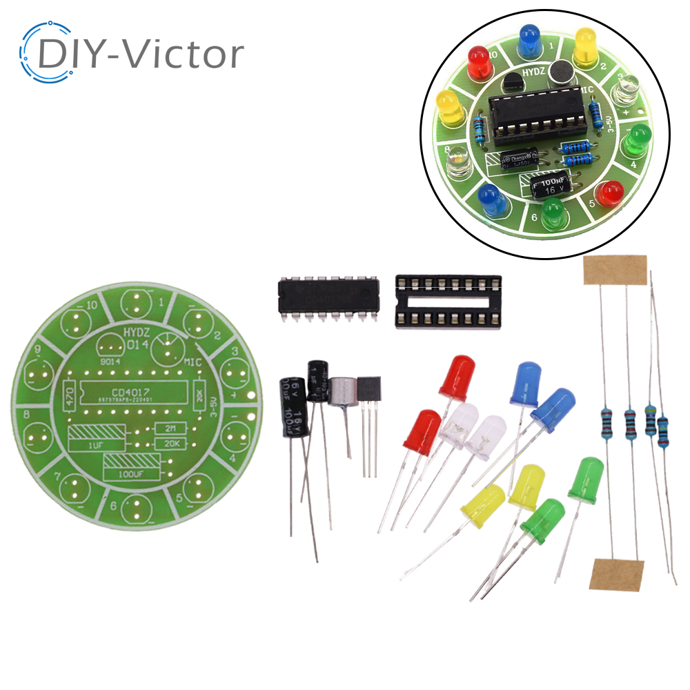 Diy Electronics Lab - CD4017 warna-warni kontrol suara berputar kit