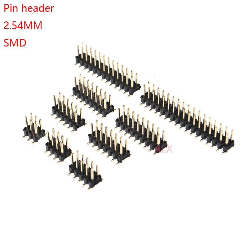 Male Female Header Pin - 10 Buah SMD SMT 2*2/3/4/5/6/7/8/9/10/12/16/20/40/ PIN