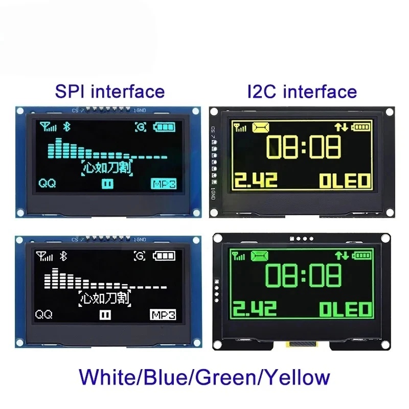 Modul Layar OLED 2.42 Inci 2.4 - I2C Lcd Display ulasan dan harga
