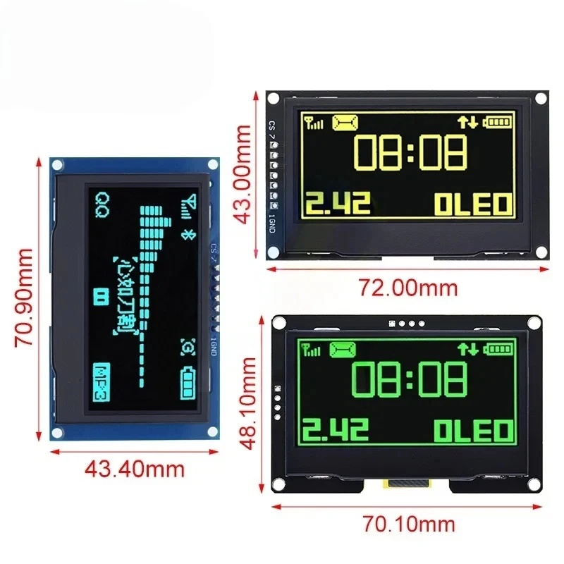 Modul Layar OLED 2.42 Inci 2.4 - I2C Lcd Display ulasan dan harga