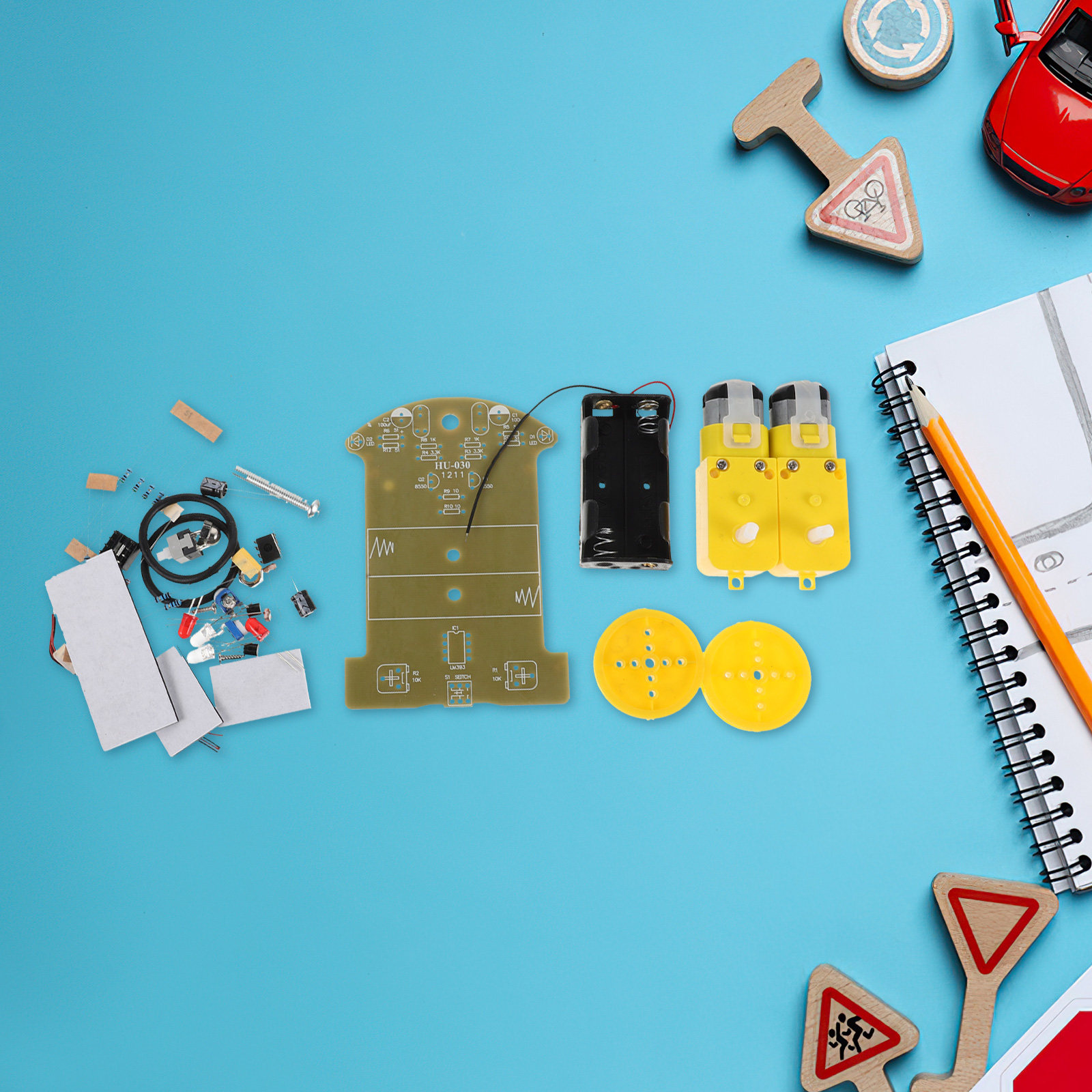 1Set Kit Mobil Robot Pengikut  - Diy Electronics Soldering Kit ulasan dan harga