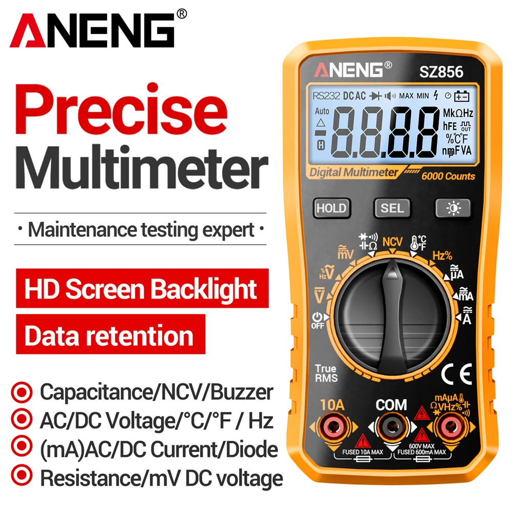 ANENG SZ856 multimeter pintar  - Diy Electronics Table ulasan dan harga