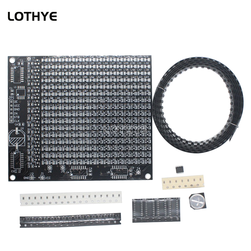 Kit Elektronik DIY 256 LED Dot - Diy Electronics Soldering Kit ulasan dan harga