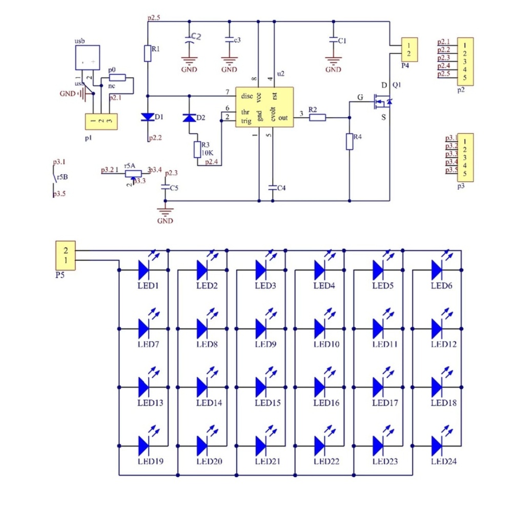 NE555 Untuk Lampu Meja LED PWM - Diy Electronics Table ulasan dan harga