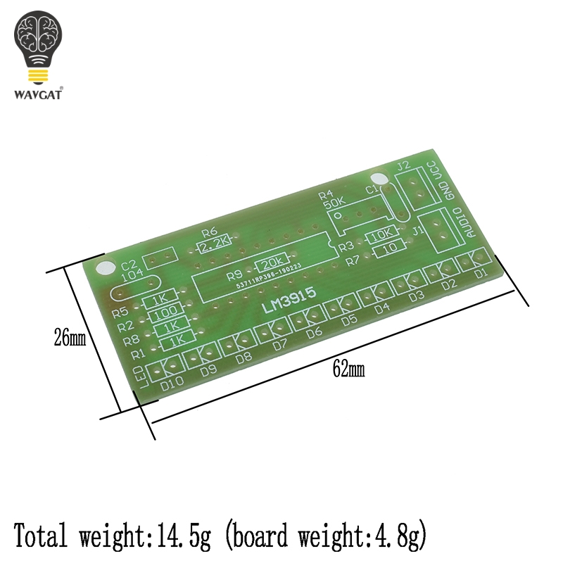 LM3915 DC 9V-12V 10 LED Alat I - Diy Electronics Lab ulasan dan harga