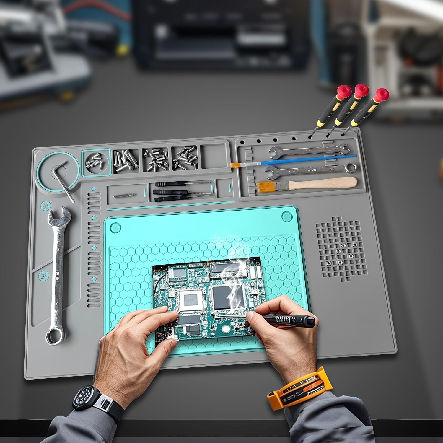 Alas Kerja Silikon Tahan Panas - Soldering Iron Kit ulasan dan harga