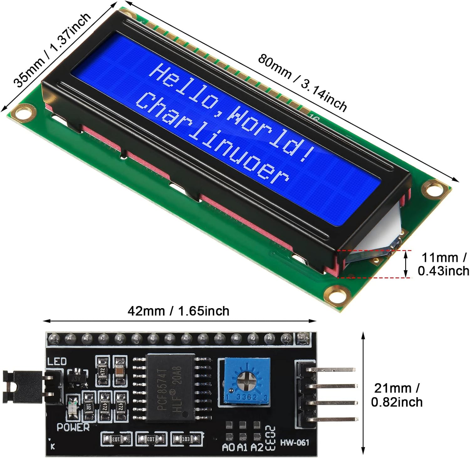 1Set 1602 LCD 20*4 Layar Biru  - I2C Lcd Display ulasan dan harga